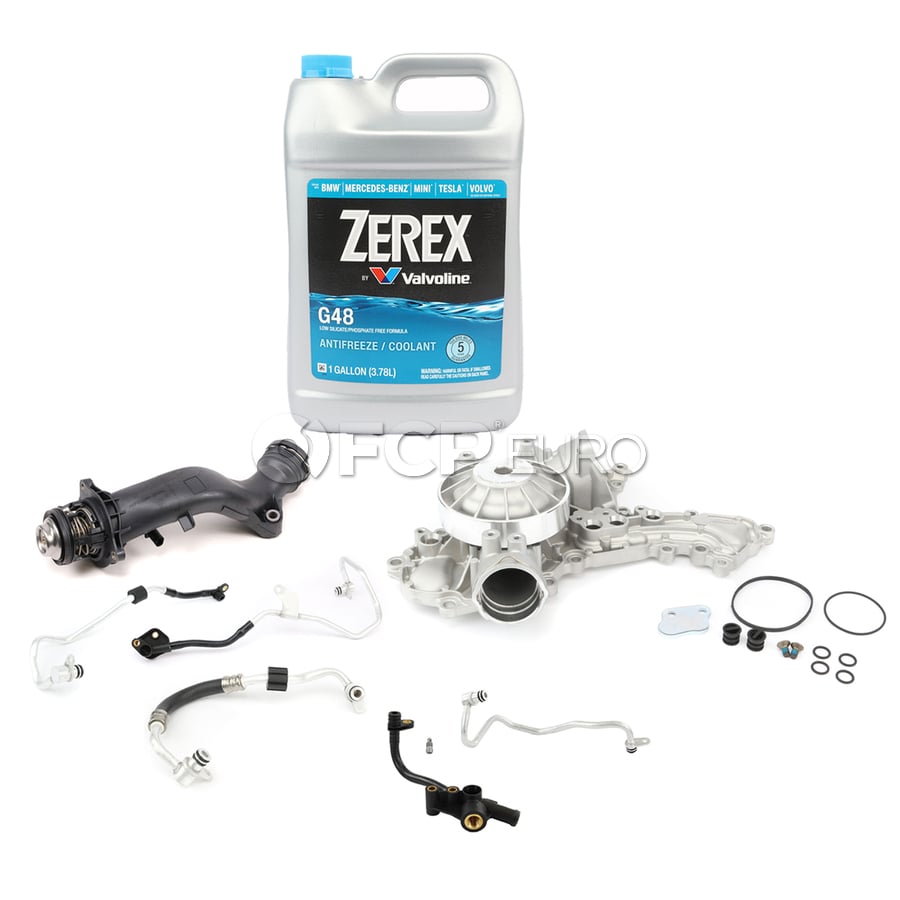 Image of Mercedes M278 M157 Water Pump and Turbocharger Coolant Line Repair Kit - Febi