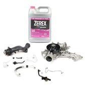Mercedes M278 Water Pump and Turbocharger Coolant Line Repair Kit - Genuine Mercedes