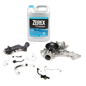 Mercedes M278 Water Pump and Turbocharger Coolant Line Repair Kit - Genuine Mercedes