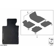BMW Floor Mat Set - Genuine BMW 51475B4D542