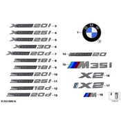 BMW Fender Emblem - Genuine BMW 51145A4F874