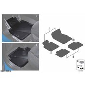 BMW Floor Mat Set - Genuine BMW 51475B5B006