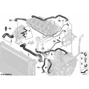 BMW Engine Coolant Overflow Hose - Genuine BMW 17128647256
