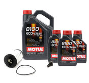 Land Rover Jaguar Oil Change Kit - Motul 8100 0W20 Eco-Clean 108862KT