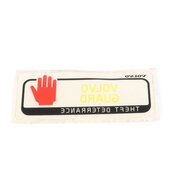Volvo Theft Deterrence Label - Genuine Volvo 9162875