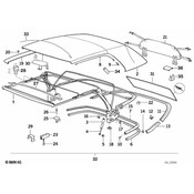 BMW Convertible Top Cable - Genuine BMW 54311932757