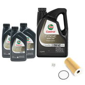 Porsche Engine Oil Change Kit (0W-40) - Castrol 9A110722400KTCS