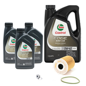 Porsche Engine Oil Change Kit (0W-40) - Castrol 95BOILKT3CS