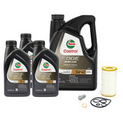Mercedes Oil Change Kit 5W-40 - Castrol 0001802609.7LCS