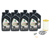 Mercedes Oil Change Kit 0W-40 - Castrol 0001802609.8LCS