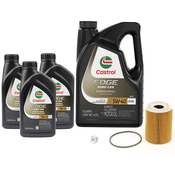 Porsche Engine Oil Change Kit (5W-40) - Castrol OX254D4ECOKTCS