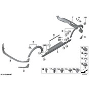 Mini Cooper Black Band Rear Bottom (Basis) - Genuine Mini 51127380015