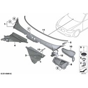 BMW Windscreen Cowl - Genuine BMW 51718073545 