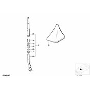 BMW Shift Lever-Upper Part - Genuine BMW 25111220778