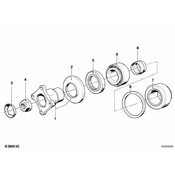 BMW Differential Carrier Shim Kit (3.695MM-3.785MM) - Genuine BMW 33129065175