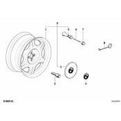BMW Hub Cap Puller - Genuine BMW 36132294421