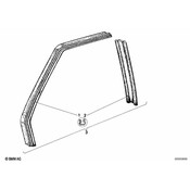 BMW Left One-Piece Window Guide - Genuine BMW 51321867897
