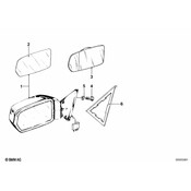 BMW Mirror Glas HeatedPlugged-In - Genuine BMW 51161885906