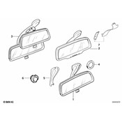 BMW Interior Mirror Ec - Led - Ir (Infrared) - Genuine BMW 51169134471