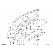 BMW Switch Cover - Genuine BMW 51458146033