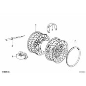 BMW HVAC Blower Motor - Genuine BMW 64118390935