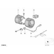BMW Fresh Air Grille Wiring Set - Genuine BMW 61128352654