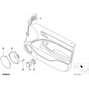 BMW Cover Loudspeaker Right (Black) - Genuine BMW 51418213912