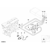 BMW Hose Clamp Inlet - Genuine BMW 64118363051