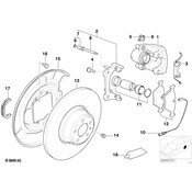 BMW Disc Brake Caliper Bracket - Genuine BMW 34211163648