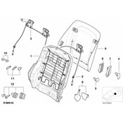 BMW Folding Seat Release Cable - Genuine BMW 52108099137