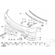 BMW Cover Fog Lamp Right (Titan) - Genuine BMW 51118408544