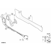 Mini Cooper Insert Foot Rest Stainless Steel - Genuine Mini 51477066576