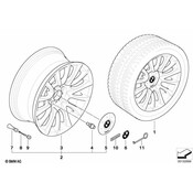 BMW Wheel Cover - Genuine BMW 36137849415