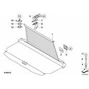 BMW CoverSusp. Loop F Dividing NetRear Lft (Sandbeige) - Genuine BMW 51443404009