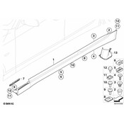 BMW Supporting Ledge Left - Genuine BMW 51717066227