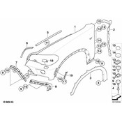 BMW Gasket Left - Genuine BMW 51767185551