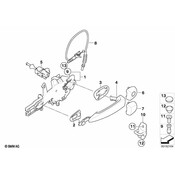 BMW Interior Door Handle Screw Cap - Genuine BMW 51217162434