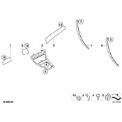 BMW Inter. HandleUpper Part Wood AshRight - Genuine BMW 51413422582