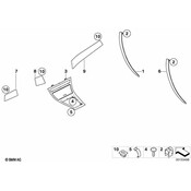 BMW Inter. HandleUpper Part AluminiumRight (Titan92) - Genuine BMW 51413448624