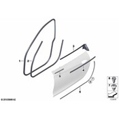 BMW Channel CoverExteriorDoor Front Right (Gloss Black) - Genuine BMW 51338036658
