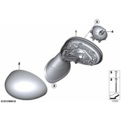 MINI Door Mirror Cover - Genuine MINI 51160415375