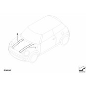MINI Hood Decal - Genuine MINI 51147281518