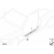 BMW M Door Sill Cover - Genuine BMW 51478046478