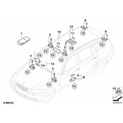 BMW Interior Reading Light Rear (Grey) - Genuine BMW 61319201643