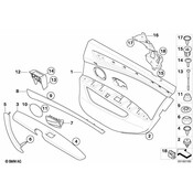 BMW Interior Handle Leather Left (Creambeige) - Genuine BMW 51426984633