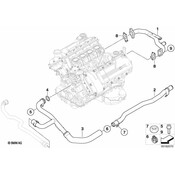 BMW Pipe Heater Return-Hose Connection - Genuine BMW 11537838955