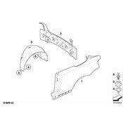 BMW Cover Wheel Housing Rear Left - Genuine BMW 51717166249