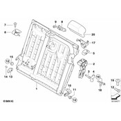 BMW Seat Latch Cover - Genuine BMW 52207279624