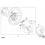 BMW Cover Steering Wheel (Black) - Genuine BMW 32346758398