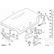 BMW Liftgate Lock Striker Plate - Genuine BMW 51247840618